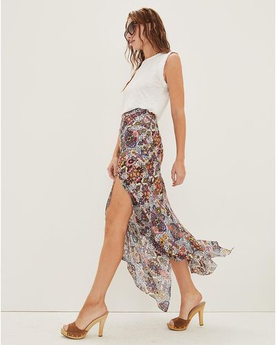 Veronica Beard Mac Tapestry-print Skirt - Natural