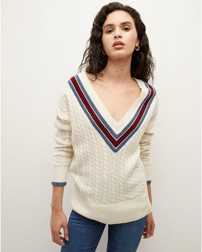 Veronica Beard Sibley Cable-knit Sweater - Natural