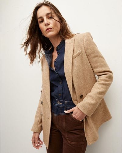 Veronica Beard Oria Herringbone Jacket - Natural