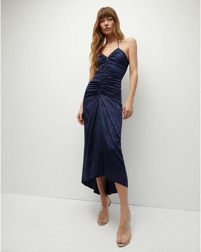 Veronica Beard Aldana Stretch-silk Dress - Blue