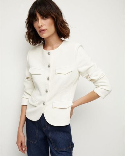Veronica Beard Kensington Knit Jacket - White