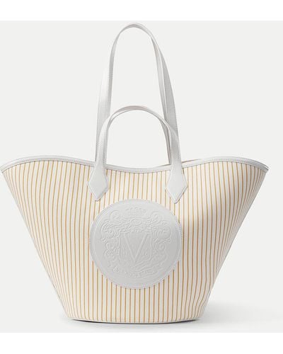 Veronica Beard Crest Tote Large - White