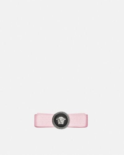 Versace Gianni Ribbon Hair Clip - Pink