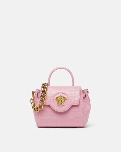 Versace Croc La Medusa Small Handbag - Pink