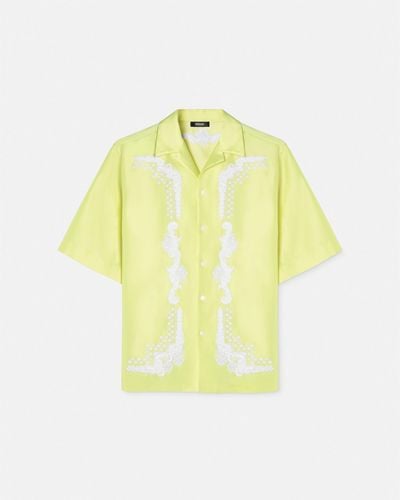 Versace Embroidered Duchesse Shirt - Yellow