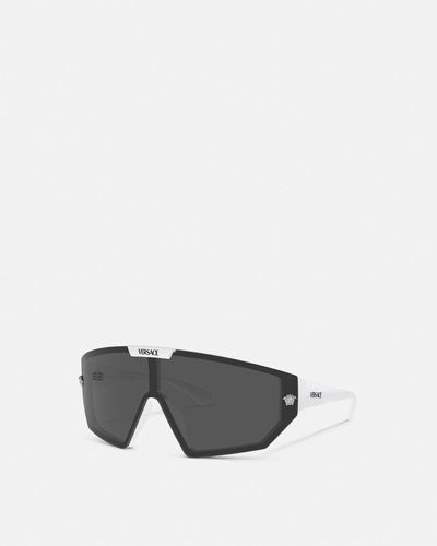 Versace Maxi Medusa Horizon Sunglasses - White