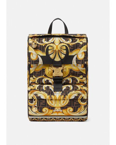 Versace Fendace Gold Baroque Backpack - Multicolor