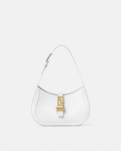 Versace Greca Goddess Small Hobo Bag - White