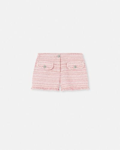 Versace Tweed Mini Shorts - Pink