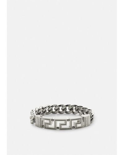 Versace Greca Chain Bracelet - White