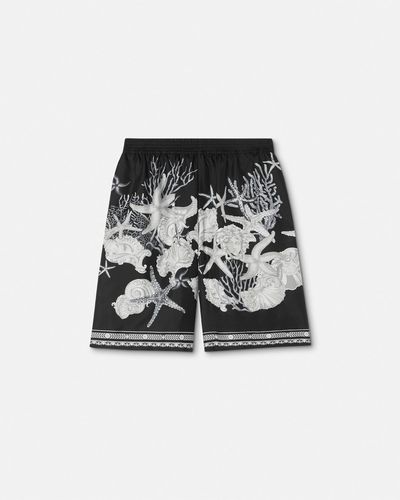 Versace Barocco Sea Silk Shorts - Black