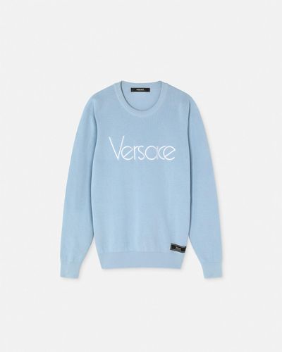 Versace 1978 Re-edition Logo Sweater - Blue