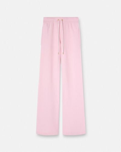 Versace Wool-blend Flared Towel Pants - Pink