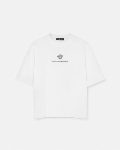 Versace Embroidered Medusa Milano T-shirt - White