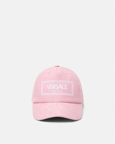 Versace Barocco Jacquard Logo Baseball Cap - Pink