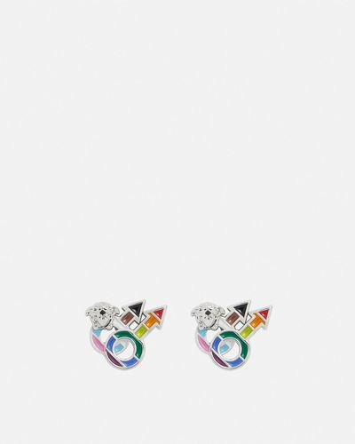 Versace Pride Earrings - White