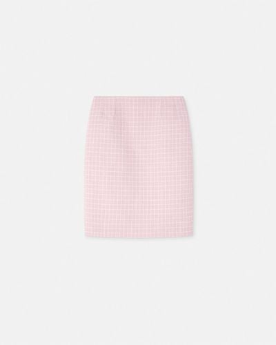 Versace Contrasto Tweed Pencil Skirt - Pink