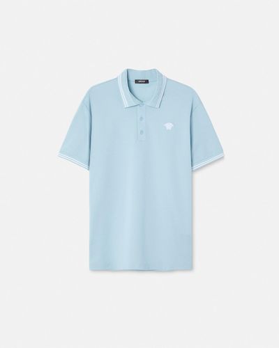 Versace Medusa Short-sleeved Polo Shirt - Blue