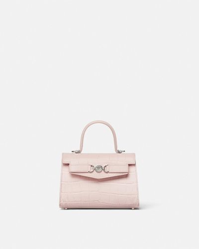 Versace Croc-effect Medusa '95 Small Handbag - Pink