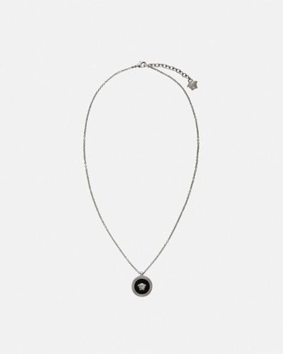 Versace Enamel Medusa Necklace - White