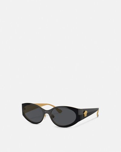 Versace La Medusa Oval Sunglasses - White
