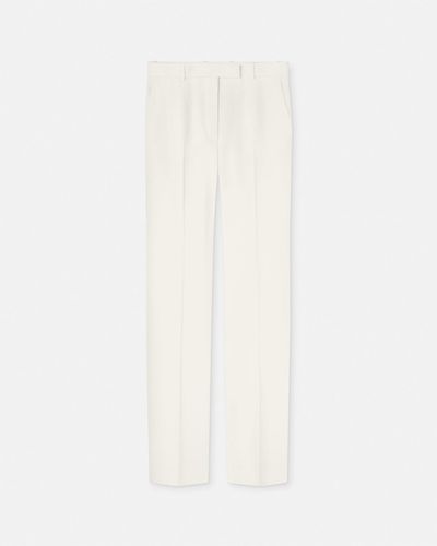 Versace Grain De Poudre Straight-leg Pants - White