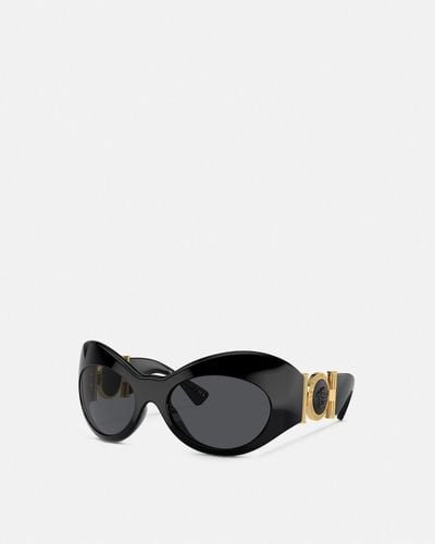 Versace Oval Shield Sunglasses - Black