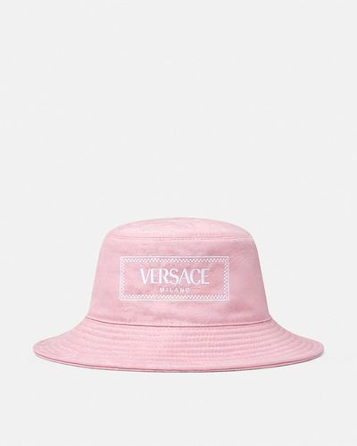 Versace Barocco-jacquard Logo Bucket Hat - Pink