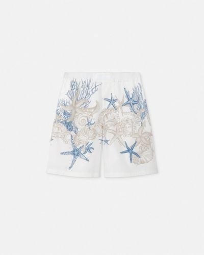 Versace Barocco Sea Cotton Shorts - White