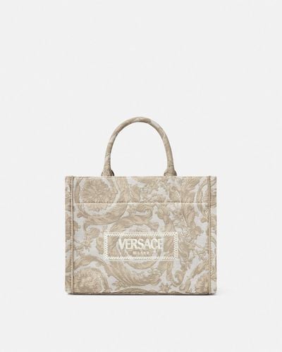 Versace Barocco Athena Small Tote Bag - Natural