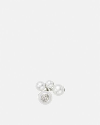 Versace Medusa Pearl Ring - White