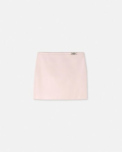 Versace Leather Mini Skirt - Pink