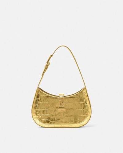 Versace Greca Goddess Metallic Small Hobo Bag