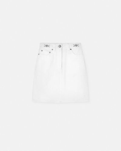 Versace A-line Denim Skirt - White