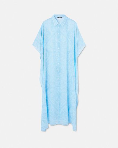 Versace Barocco Long Dress Cover-up - Blue