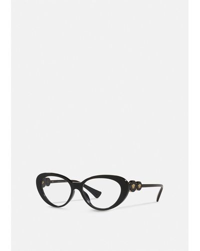 Versace Double Medusa Cat-eye Glasses - White