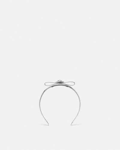 Versace Gianni Ribbon Metallic Headband - Natural