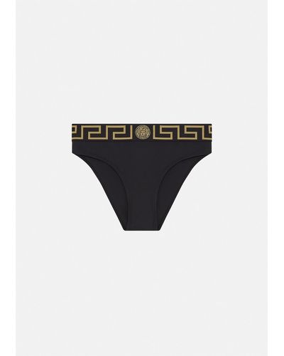 Versace Greca Border Bikini Bottoms - Black