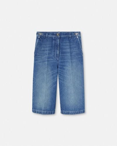 Versace Bermuda Denim Shorts - Blue