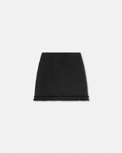 Versace Tweed Mini Skirt - Black