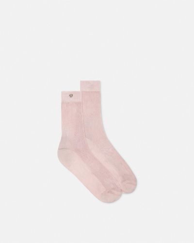 Versace Ribbed Knit Socks - Pink