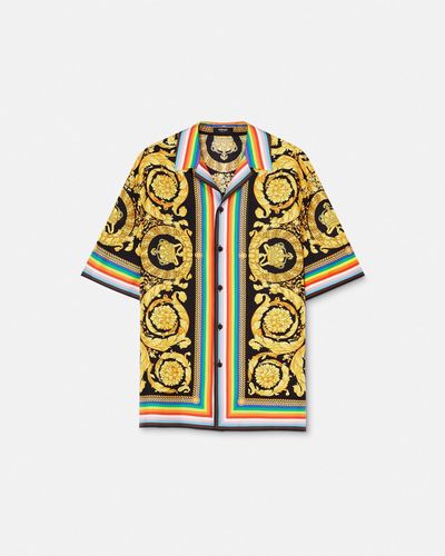 Versace Pride Barocco Silk Shirt - Metallic