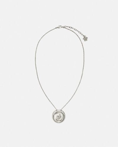Versace Nautical Medusa Sphere Necklace - White