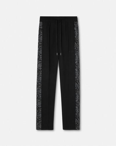 Versace Barocco Jacquard Knit Pants - Black