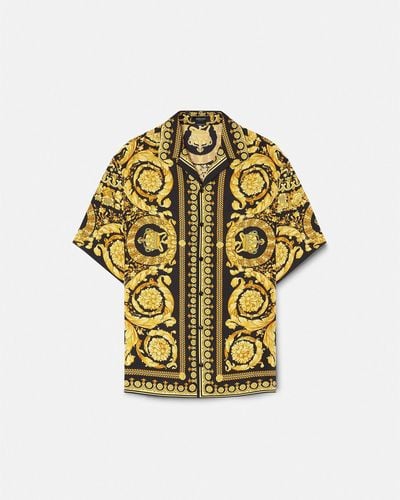 Versace Barocco Silk Shirt - Metallic