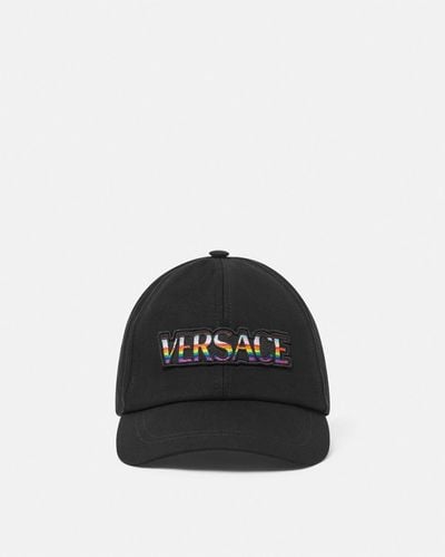 Versace Pride Embroidered Logo Baseball Cap - Black