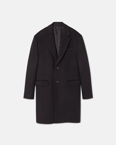 Versace Single-breasted Coat - Blue