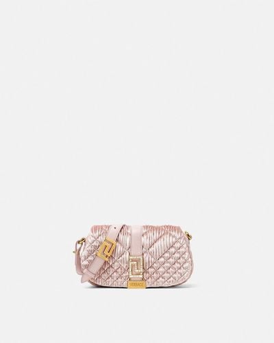 Versace Greca Goddess Velvet Mini Bag - Pink