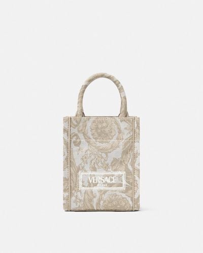 Versace Barocco Athena Mini Tote Bag - White