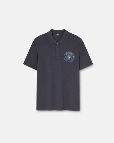 Versace Nautical Medusa Polo Shirt - Blue
